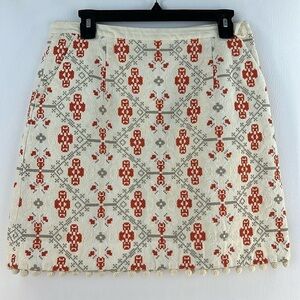 Maeve Cross Stitch Embroidered PomPom Skirt, 6